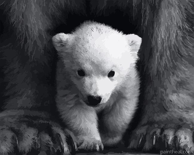 Cute Little White Bear NEW Painting By Numbers Kits