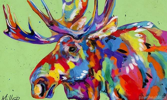 Bully Moose Animals Painting By Numbers Kits
