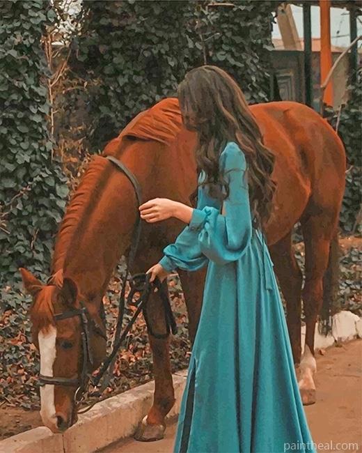 Girl With Horse NEW Painting By Numbers Kits