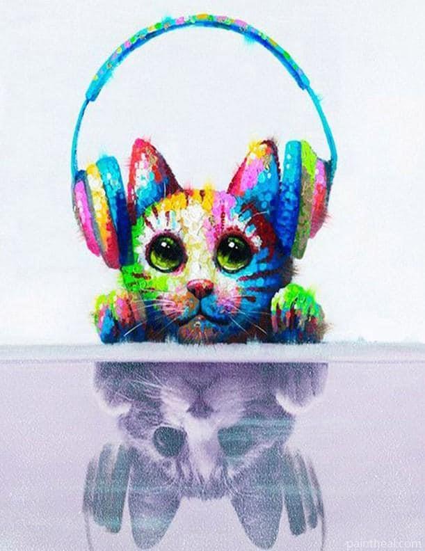Cute Abstract Cat Animals Painting By Numbers Kits