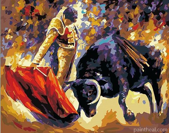 Bull and Matador Animals Painting By Numbers Kits