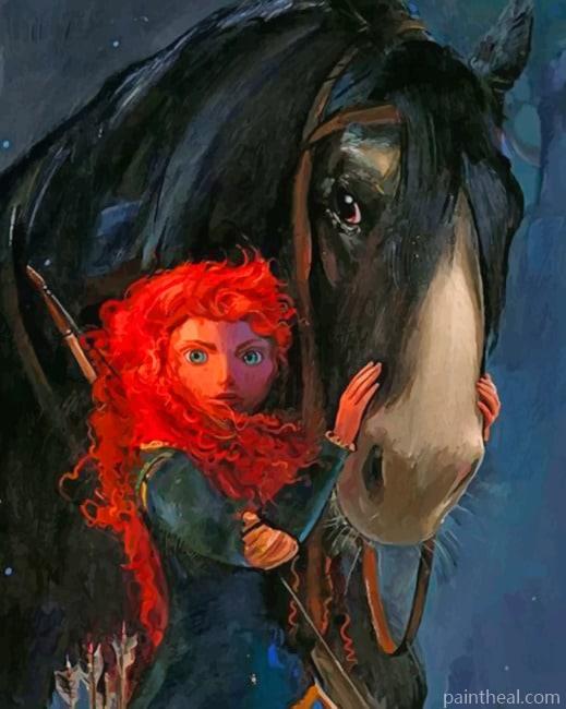 Merida And Black Horse NEW Painting By Numbers Kits