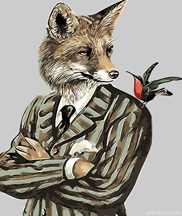 Gentleman Fox Animals Painting By Numbers Kits