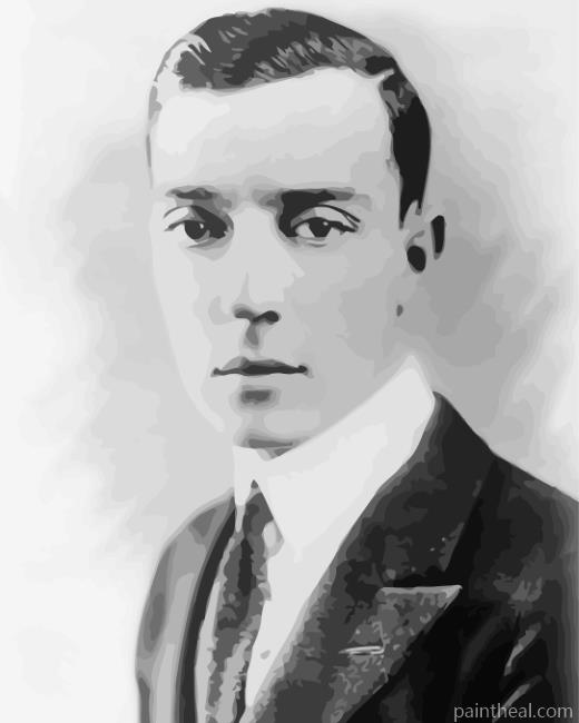 Vintage Buster Keaton Painting By Numbers Kits