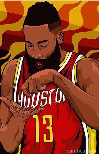 James Harden Celebrities Painting By Numbers Kits