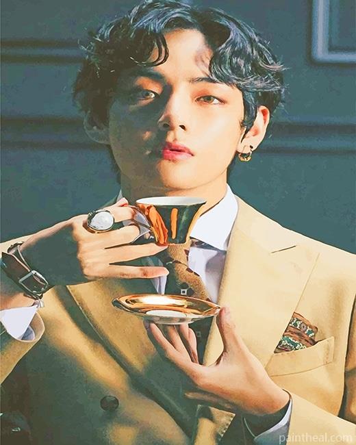 Handsome Classy V Taehyung NEW Painting By Numbers Kits