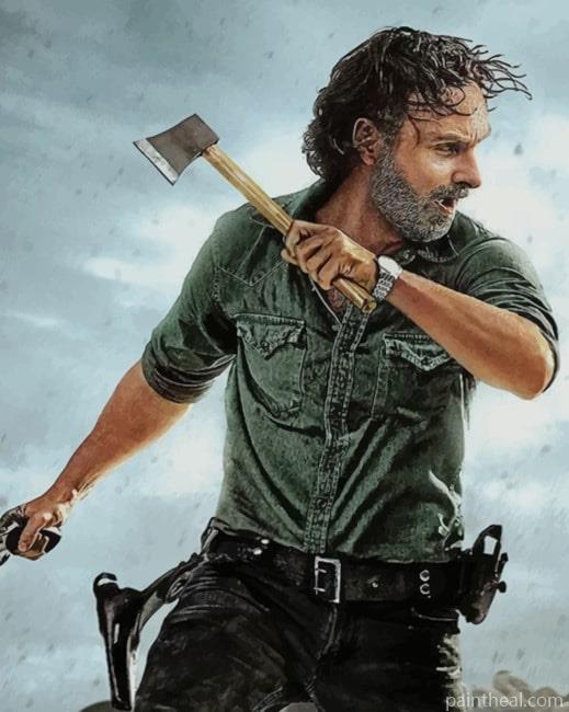Rick Grimes The Walking Dead NEW Painting By Numbers Kits