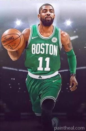 Kyrie Irving in Celtics Jersey Celebrities Painting By Numbers Kits