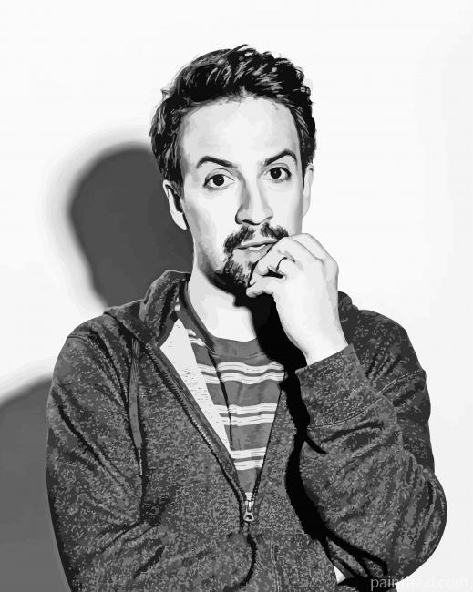 Black And White Lin Manuel Miranda Painting By Numbers Kits