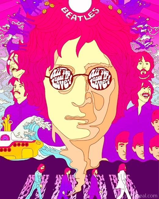 Abstract John Lennon NEW Painting By Numbers Kits