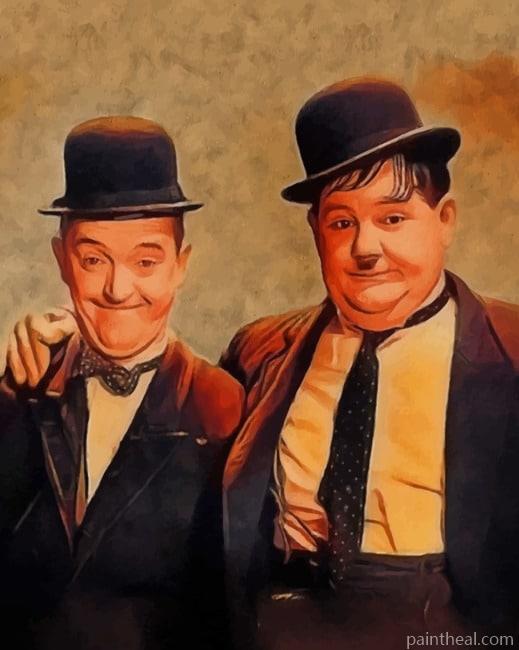 Vintage Laurel And Hardy NEW Painting By Numbers Kits
