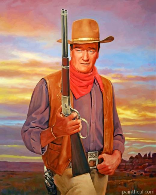 John Wayne Cowboy Painting By Numbers Kits