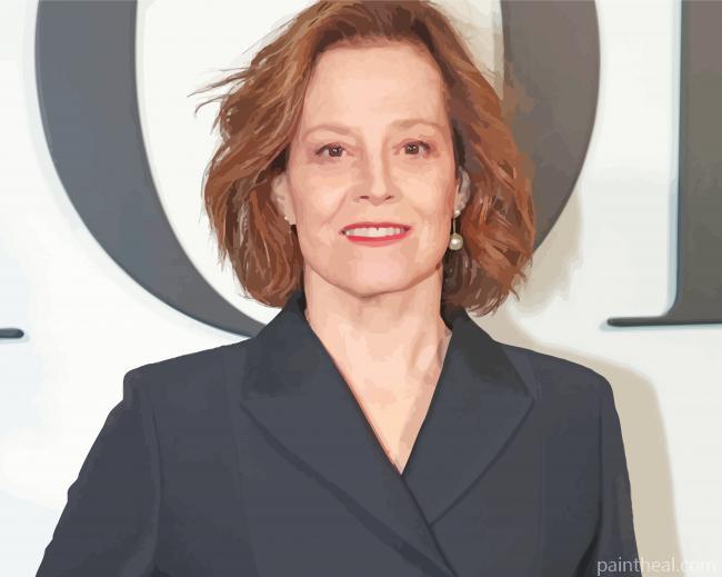 Old Actress Sigourney Weaver Painting By Numbers Kits