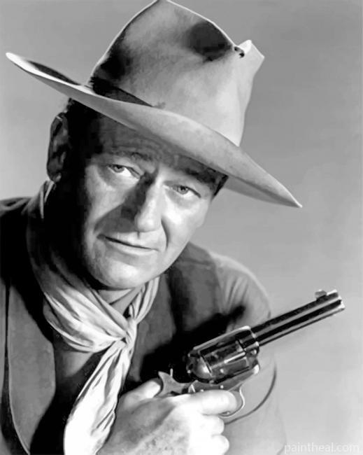 Monochrome John Wayne Painting By Numbers Kits