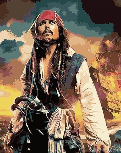Pirate Jack Sparrow People Painting By Numbers Kits