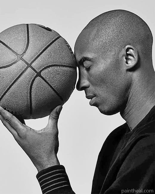 Kobe Bryant Black and white Portrait NEW Painting By Numbers Kits