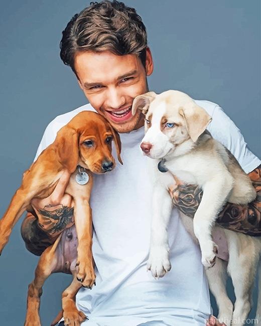 Liam Payne And Puppies NEW Painting By Numbers Kits