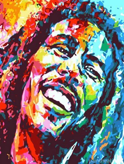 Colorful Bob Marley Painting By Numbers Kits