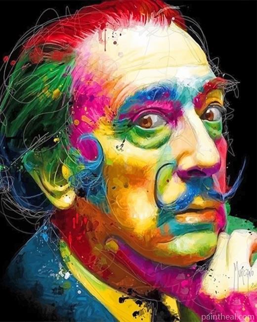 Colorful Salvador Dali Portrait NEW Painting By Numbers Kits