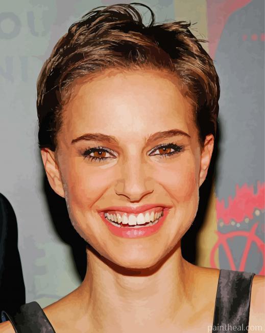 Natalie Portman With Short Hair Painting By Numbers Kits