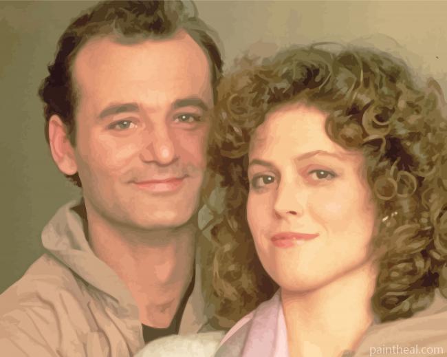 Bill Murray And Sigourney Weaver Painting By Numbers Kits