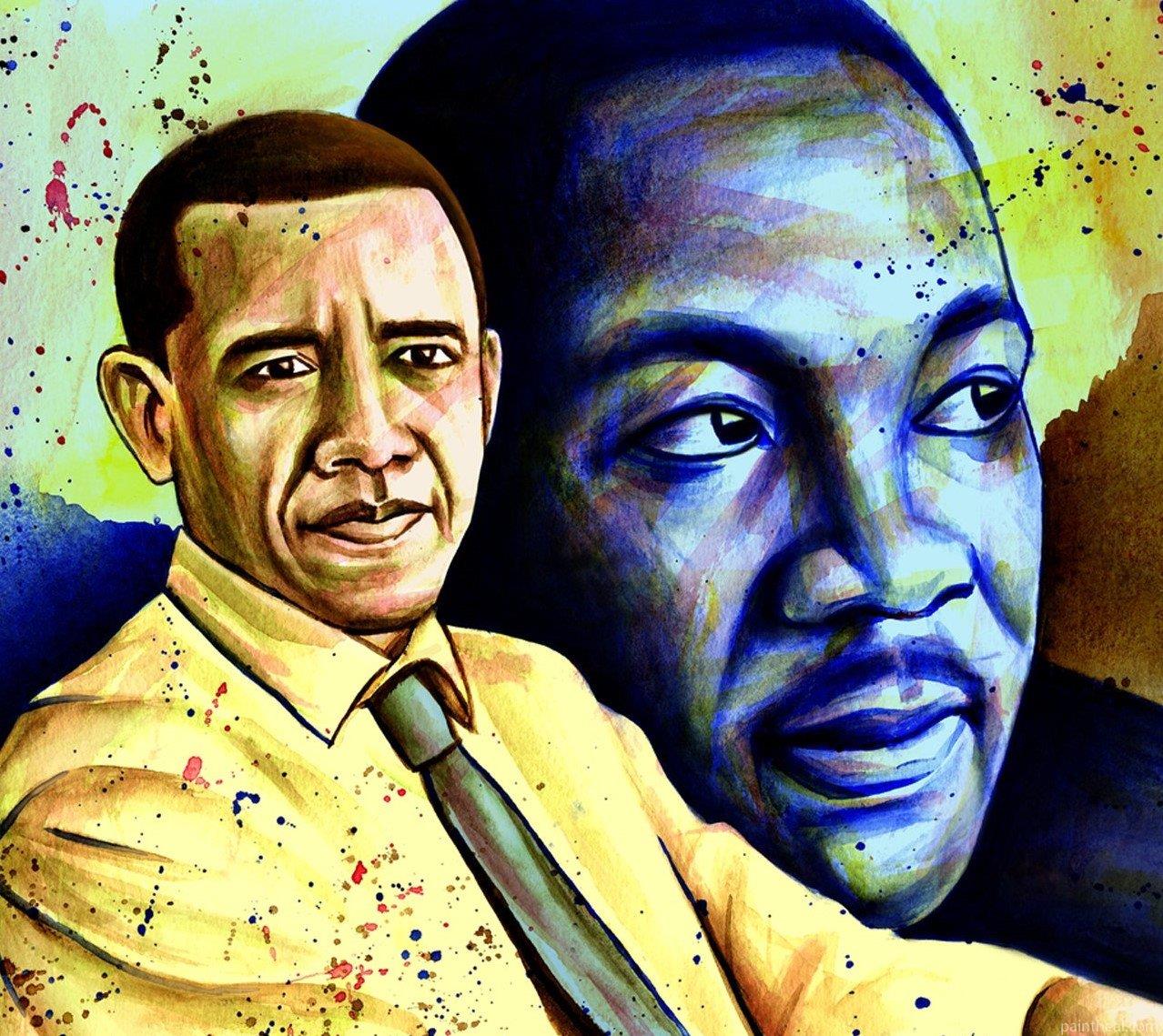 Obama And King Luther Painting By Numbers Kits