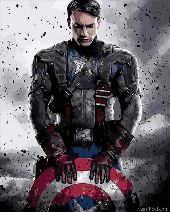 Captain America Avenger Painting By Numbers Kits