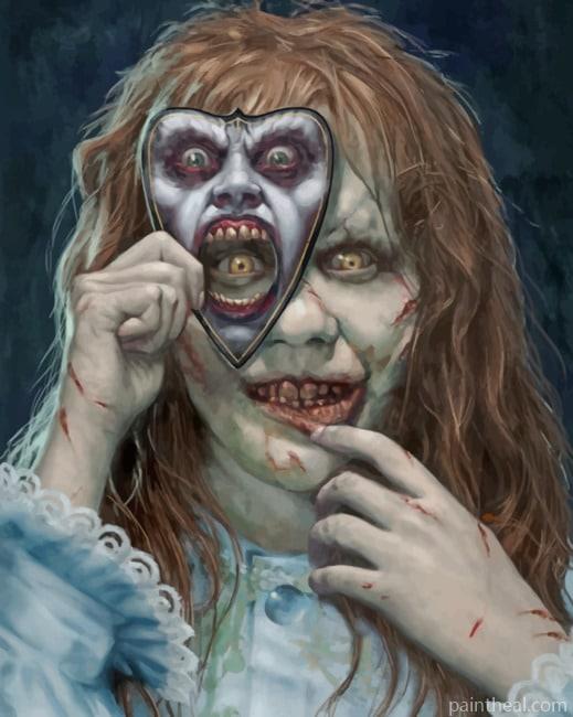 Regan Exorcist Scary Face NEW Painting By Numbers Kits