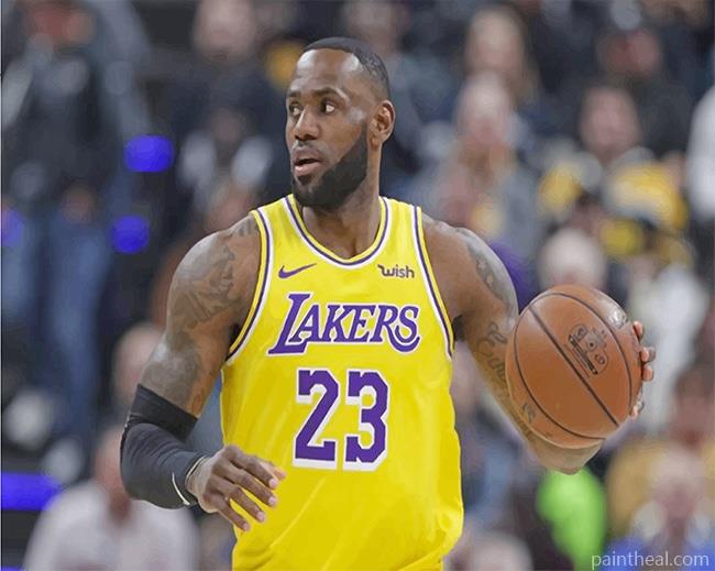 Lebron James Lakers Player Painting By Numbers Kits