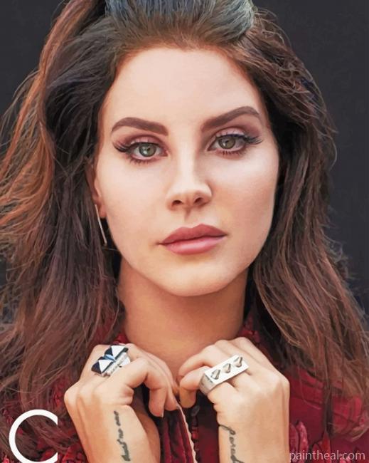 The Famous Singer Lana Del Rey Painting By Numbers Kits
