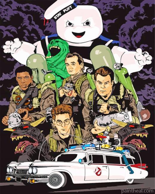 Ghostbusters Illustration Painting By Numbers Kits