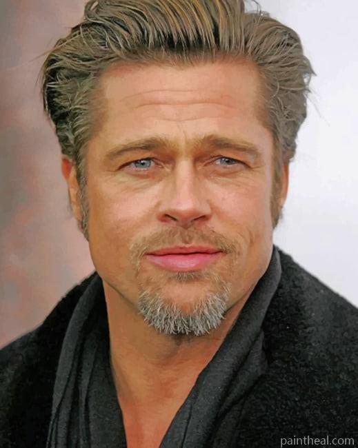 Brad Pitt Portrait Painting By Numbers Kits