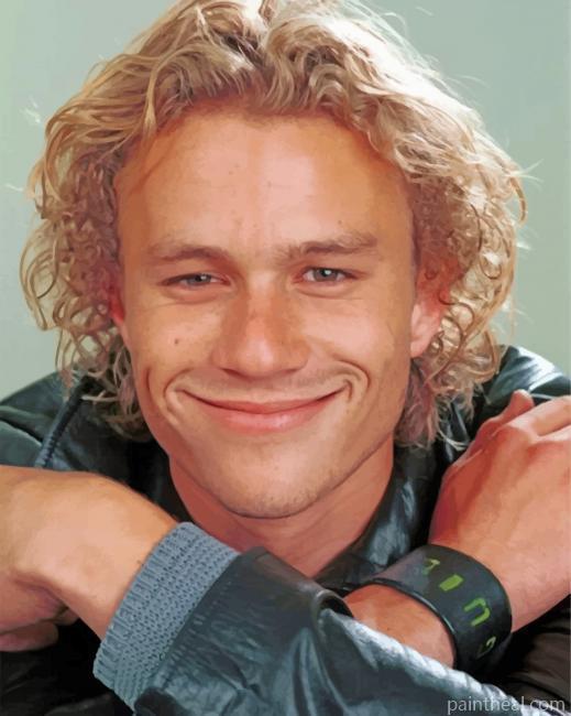 Heath Ledger Smiling Painting By Numbers Kits