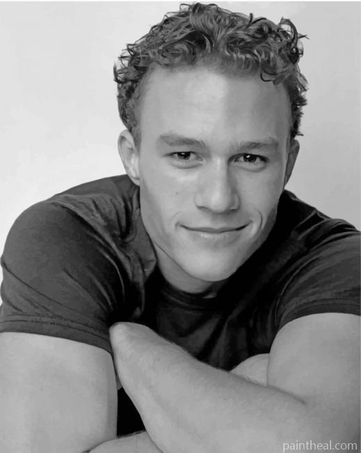 Black And White Heath Ledger Painting By Numbers Kits