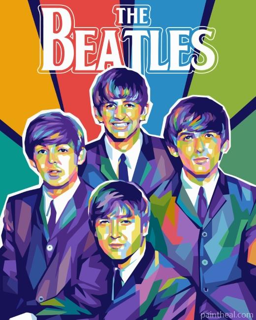 The Beatles Pop Art Painting By Numbers Kits