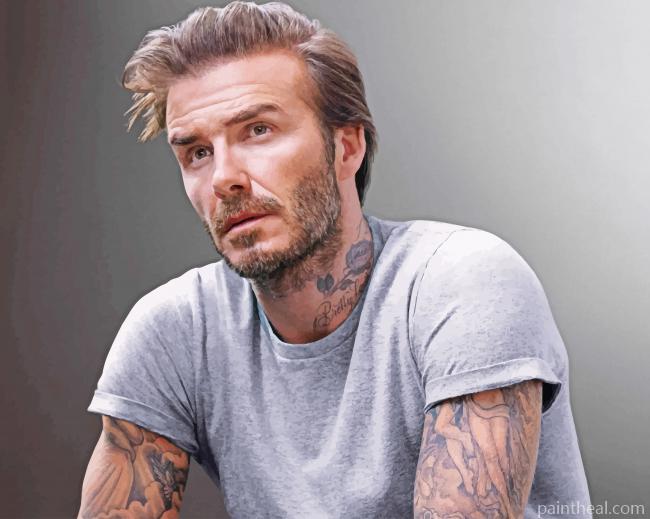 Footballer David Beckham Painting By Numbers Kits