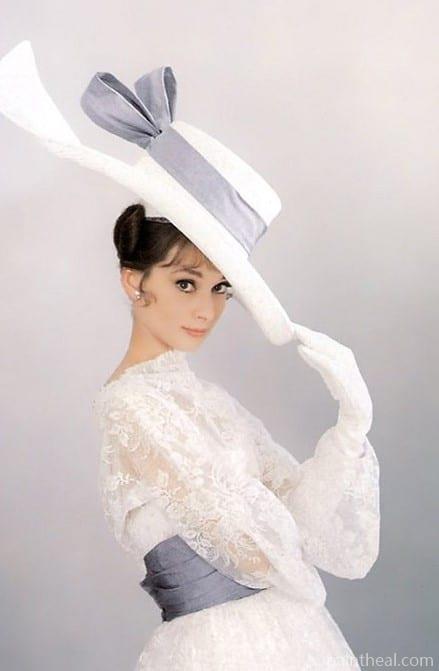 Audrey Hepburn In White Hat Painting By Numbers Kits