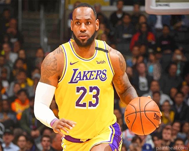 Lakers Lebron James Painting By Numbers Kits