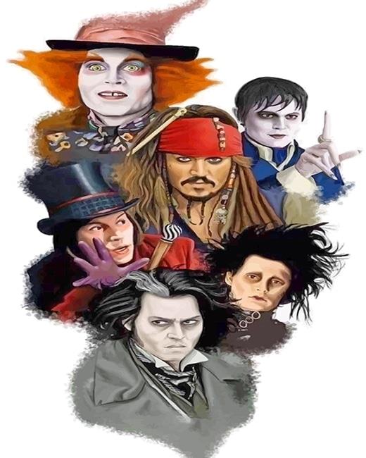 Johnny Depp Characters Painting By Numbers Kits