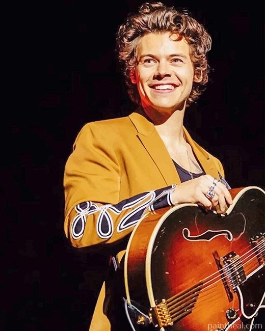 Harry Styles Wearing Yellow Painting By Numbers Kits