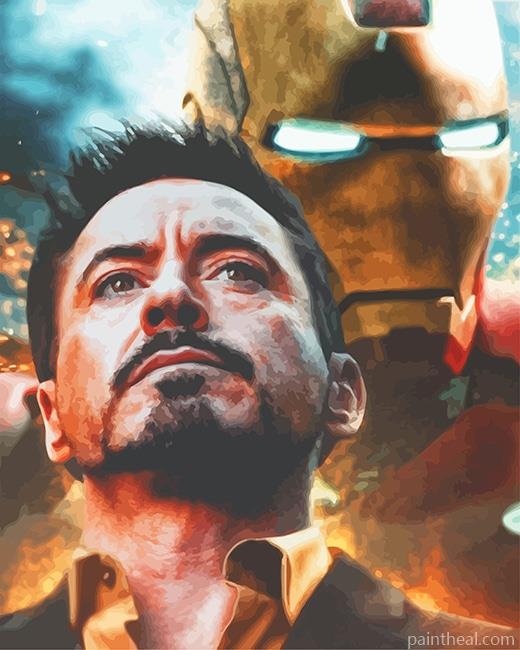 Tony Stark The Avengers Iron Man Painting By Numbers Kits