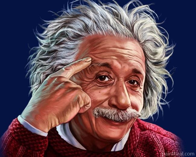 Albert Einstein Smiling Painting By Numbers Kits