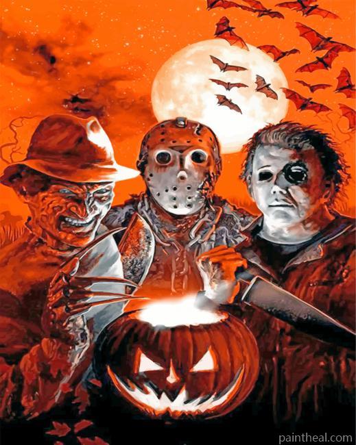 Jason Voorhees And His Friends Painting By Numbers Kits