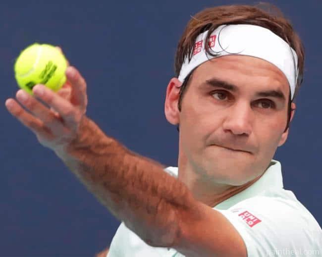 Roger Federer Tennis Player Painting By Numbers Kits