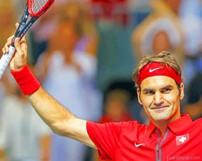 Roger Federer Player Painting By Numbers Kits