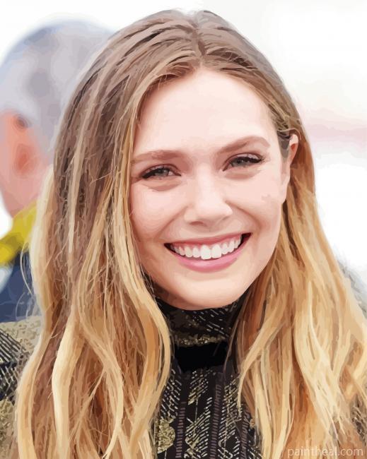 Beautiful Actress Elizabeth Olsen Painting By Numbers Kits