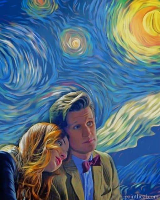 Starry Night Doctor Who Vincent Vang Gogh Painting By Numbers Kits