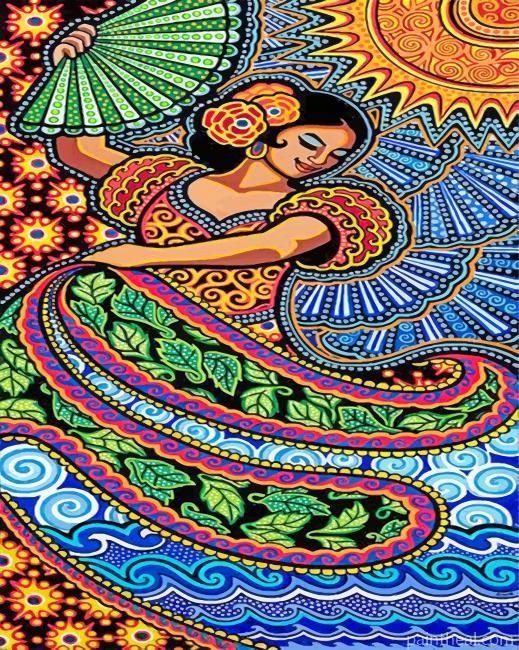 Mexican Woman Art Painting By Numbers Kits