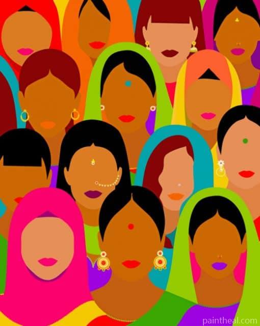 South Asian Women – 5D Diamond Painting Painting By Numbers Kits