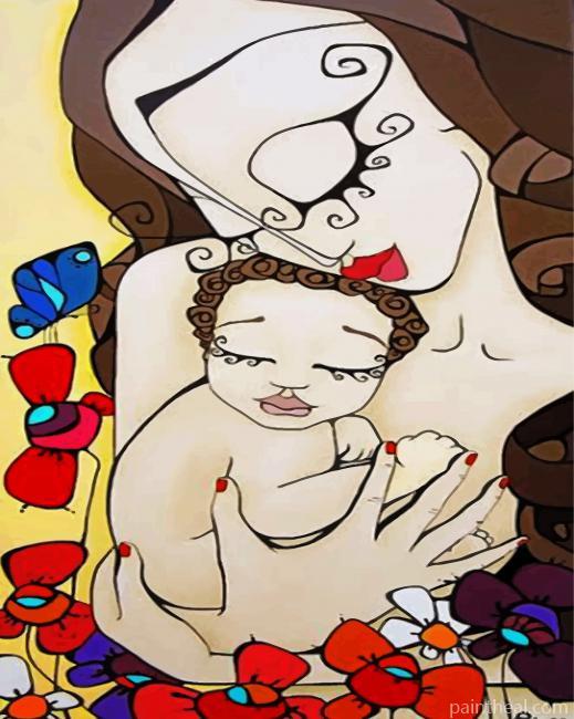 Woman And Son Painting By Numbers Kits